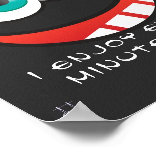 witziges Poster "l't not be insanity" (Ecke)