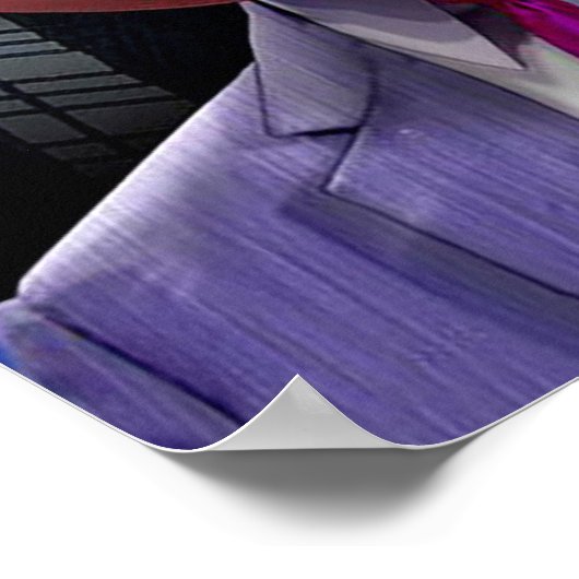 Witziges Poster mit Karikatur Donald Trumps (Ecke)