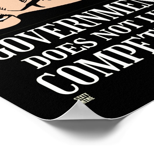 witziges Poster "NICHT STEHEN...1" (Ecke)