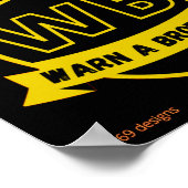 witziges Poster "WARN A BRO..." (Ecke)