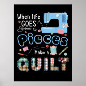 Witziges Quilting, wenn das Leben in Stücke geht Poster (Vorne)