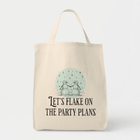Witziges Schnee-Mann-Tasche-Geschenk für Partyplän Tragetasche (Vorne)