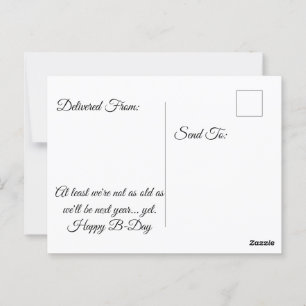 Witziges Selbstironisches Geburtstags-Stundenglas- Postkarte