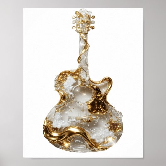 Witziges Silber ABSTRACT ART Design Poster (Vorne)