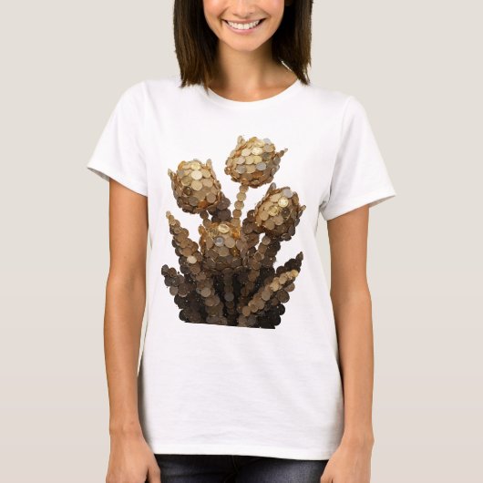Witziges Silber ABSTRACT ART Design T-Shirt (Vorderseite)