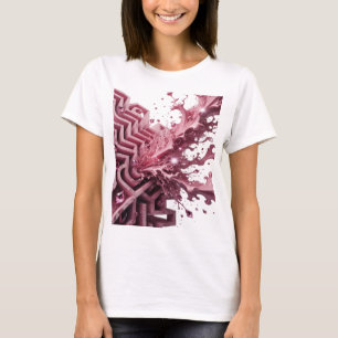 Witziges Silber ABSTRACT ART Design v2 T-Shirt