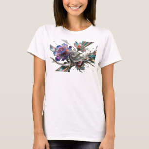 Witziges Silber ABSTRACT ART Grafik T-Shirt v3