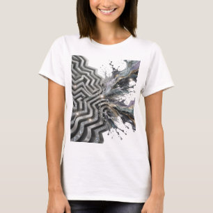 Witziges Silber ABSTRACTE KUNST Künstlerisches Mot T-Shirt