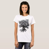Witziges Silber ABSTRACTE KUNST Maßgeschneidertes T-Shirt (Vorne ganz)