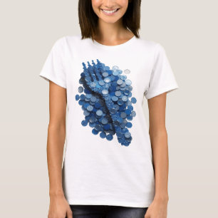Witziges Silber DNA-DOPPELHELIX-Zitat-Design T-Shirt