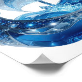 Witziges Silber EISKRISTALLSCHIFF Poster (Ecke)