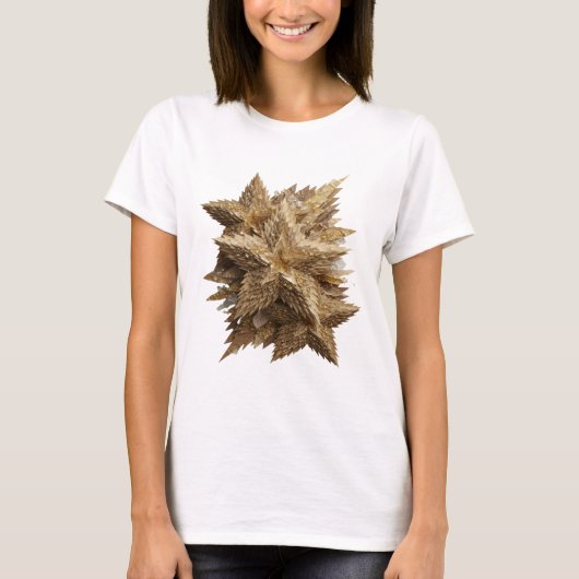 Witziges Silber GOLDENER STERN Statement-Design T-Shirt (Vorderseite)
