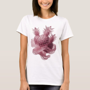 Witziges Silber PINK GLAS FRUCHT Design T-Shirt