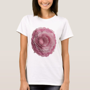 Witziges Silber PINK ROSE Slogan Design T-Shirt