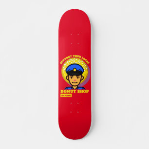 witziges Skateboard "SUPPORT YOCAL DONUT SHOP"