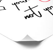 Witziges Sprichwort. Lippen, Kiss, Graffity Callig Fotodruck (Ecke)