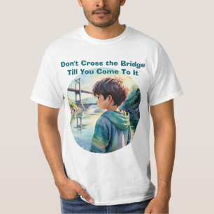 Witziges T-Shirt mit Sprichwort-Zitat: Brücke nich