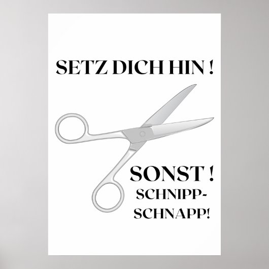 Witziges Toiletten-Poster: Setz dich hin! Sonst .. Poster (Vorne)