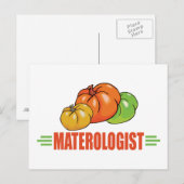 Witziges Tomaten Postkarte (Vorne/Hinten)