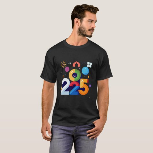 Witziges und witziges Grafikdesign 2025 T-Shirt (Vorne ganz)