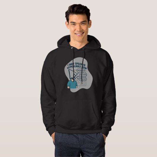 Witziges Zeichentrickzeichen mit Mauszeigerkopf Hoodie (Vorne ganz)