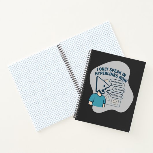 Witziges Zeichentrickzeichen mit Mauszeigerkopf Notizblock (Innenseite)