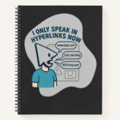 Witziges Zeichentrickzeichen mit Mauszeigerkopf Notizblock (Vorderseite)