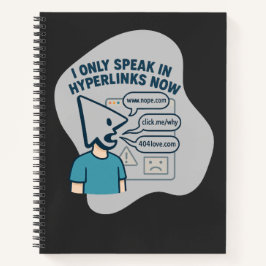 Witziges Zeichentrickzeichen mit Mauszeigerkopf Notizblock