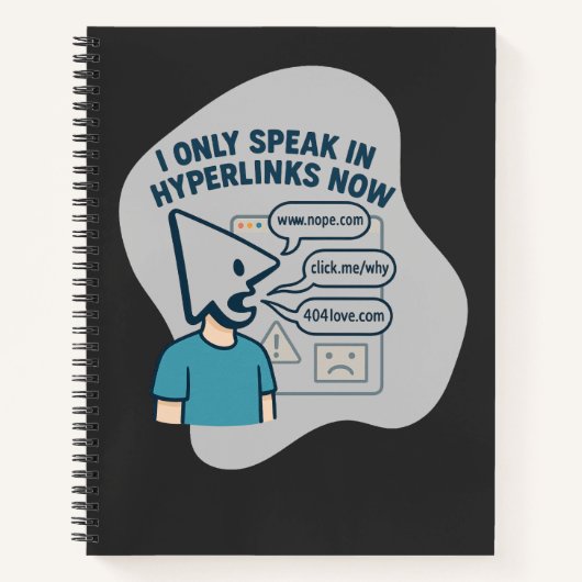 Witziges Zeichentrickzeichen mit Mauszeigerkopf Notizblock (Vorderseite)