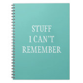 Witziges Zeug, an das ich mich nicht erinnern kann Notizblock (Vorderseite)