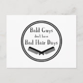 Witziges Zitat - Bald-Typ bekommen keine schlechte Postkarte (Vorderseite)