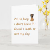 Witziges Zitat für den leiblichen Hundebesitzer Karte (Gelbe Blume)