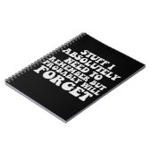 Witziges Zitat für vergessene Leute, die Geschenke Notizblock (Linke Seite)