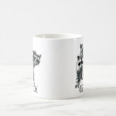 Witziges Zitat Kiss the Cook Niedliche Raccoons, T Kaffeetasse (Mittel)