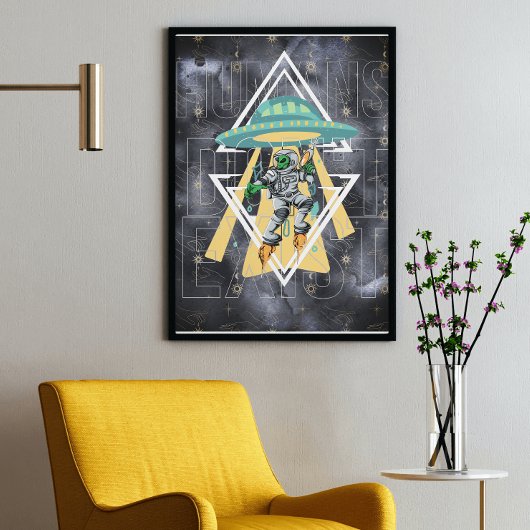 Witziges Zitat Menschen existieren nicht zum Thema Poster