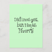 Witziges Zitat: Vater Lieben Sie aber Postkarte (Vorderseite)