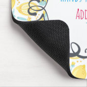 Witziges Zitat, wenn das Leben dir die Zitronen üb Mousepad (Ecke)