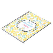 Witziges Zitat, wenn das Leben dir die Zitronen üb Notizblock (Linke Seite)