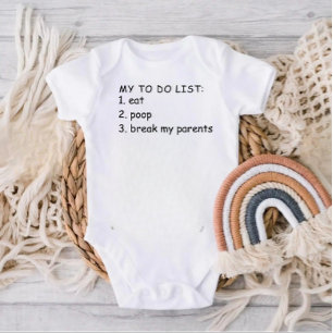 Witziges Zitat zum Thema "Baby zu tun" Baby Strampler