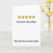 Witzkarte für Bruder Karte (Gelbe Blume)