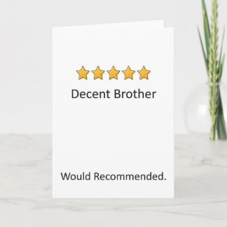 Witzkarte für Bruder Karte