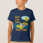 Witzziege schwimmt deine Ziege T-Shirt (Vorderseite)