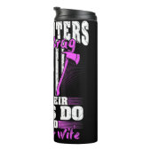 Wives Brag Proud Firefighter Wife Thermosbecher (Nach rechts gedreht)