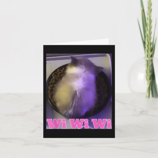 Wiwiwi Cat Meme Karte (Vorderseite)
