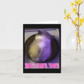 Wiwiwi Cat Meme Karte (Gelbe Blume)