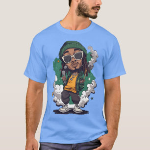 Wiz Khalifa als Cartoon-Junge lustiger Freund T-Shirt