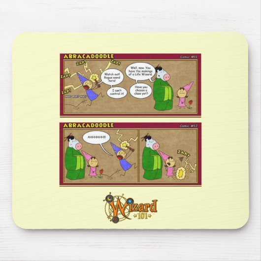 Wizard101 Abracadoodle Comic Mousepad (Vorne)