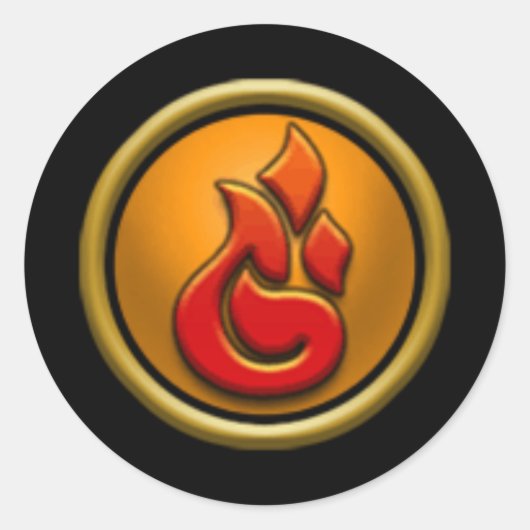 Wizard101 Brandschüler Runder Aufkleber (Vorderseite)