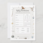 Wizard Baby Shooter Baby Predictive Game Einladung (Vorderseite)