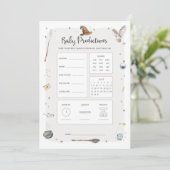 Wizard Baby Shooter Baby Predictive Game Einladung (Stehend Vorderseite)